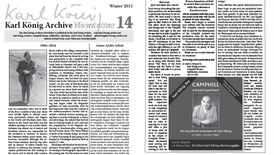 Karl König Institut Newsletter